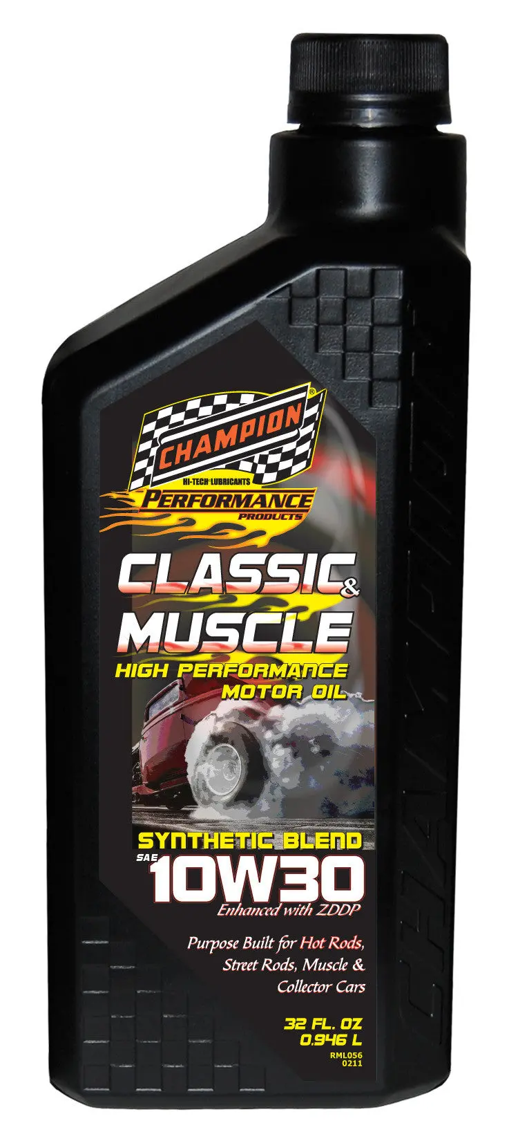 Champion Brands - Classic & Muscle Synthetic Blend 10W-30 Motor Oil 1X1qt. 1