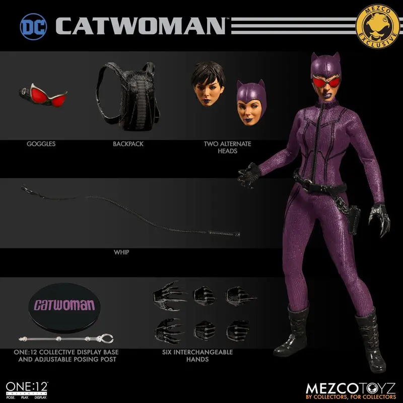 Mezco One:12 Collective Catwoman Purple Suit Exclusive Action Figure 1
