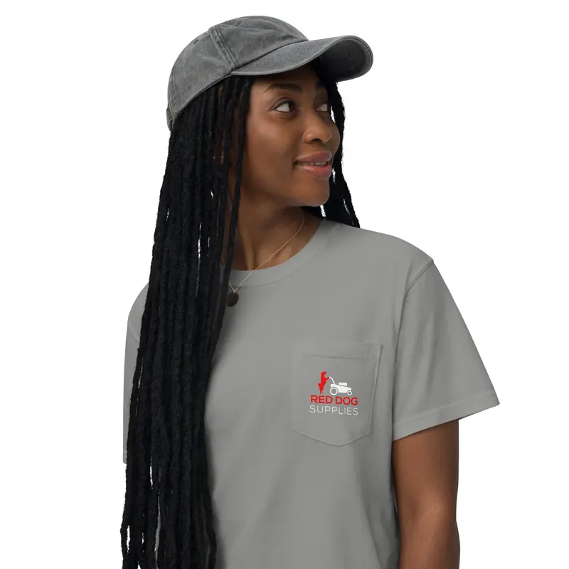 Red Dog Supplies Classic Pocket T-Shirt – Red & White Design
