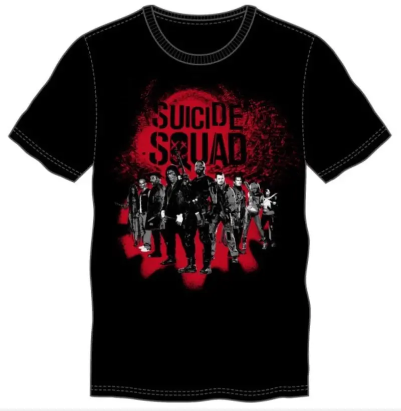 Suicide Squad Group Harley Joker Deadshot Killer Croc Dc Comics T-Shirt (Large) 1