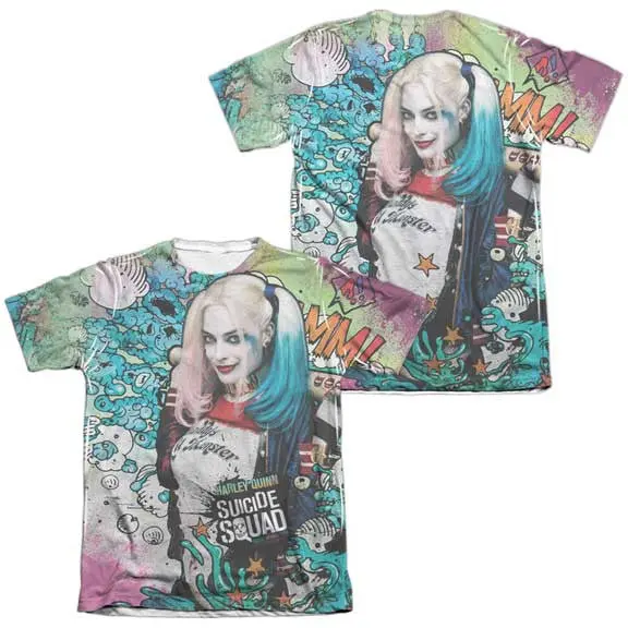 Suicide Squad Harley Psychedelic Cartoon (Fb Print) Sublimation T-Shirt 1
