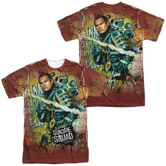 Suicide Squad Slipknot Psychedelic Cartoon Mens Sublimated Tee 1