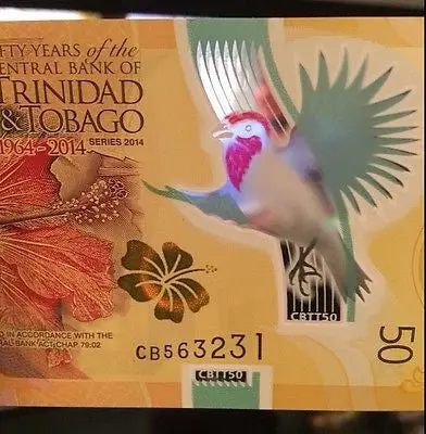Trinidad And Tobago 50 Dollars New 2014 Polymer Commemorative Uncirculated. 2