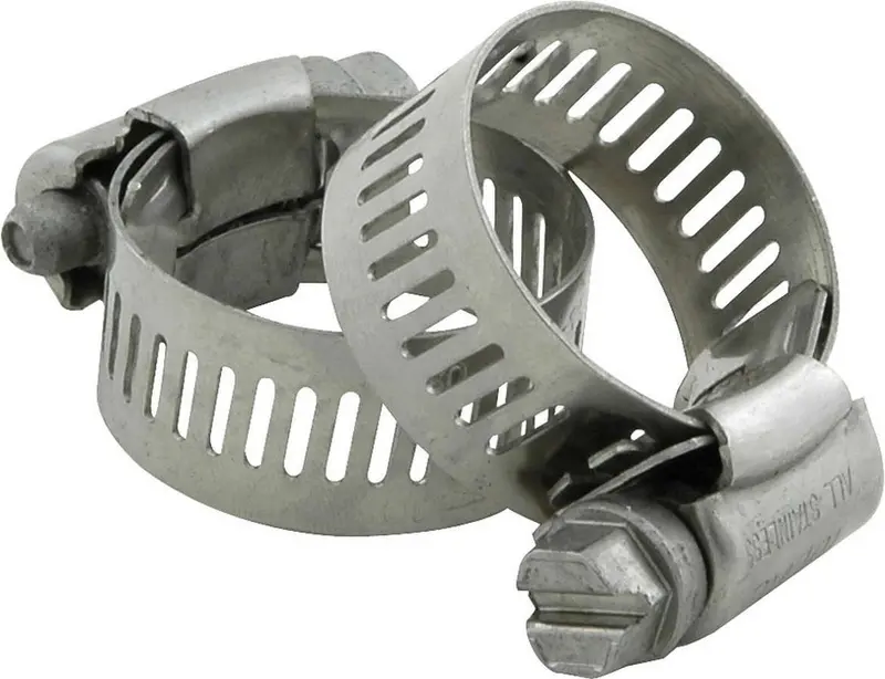 Allstar Performance 18332 Hose Clamps – 1-Inch Od, Two-Pack, Stainless Steel Band Set 1