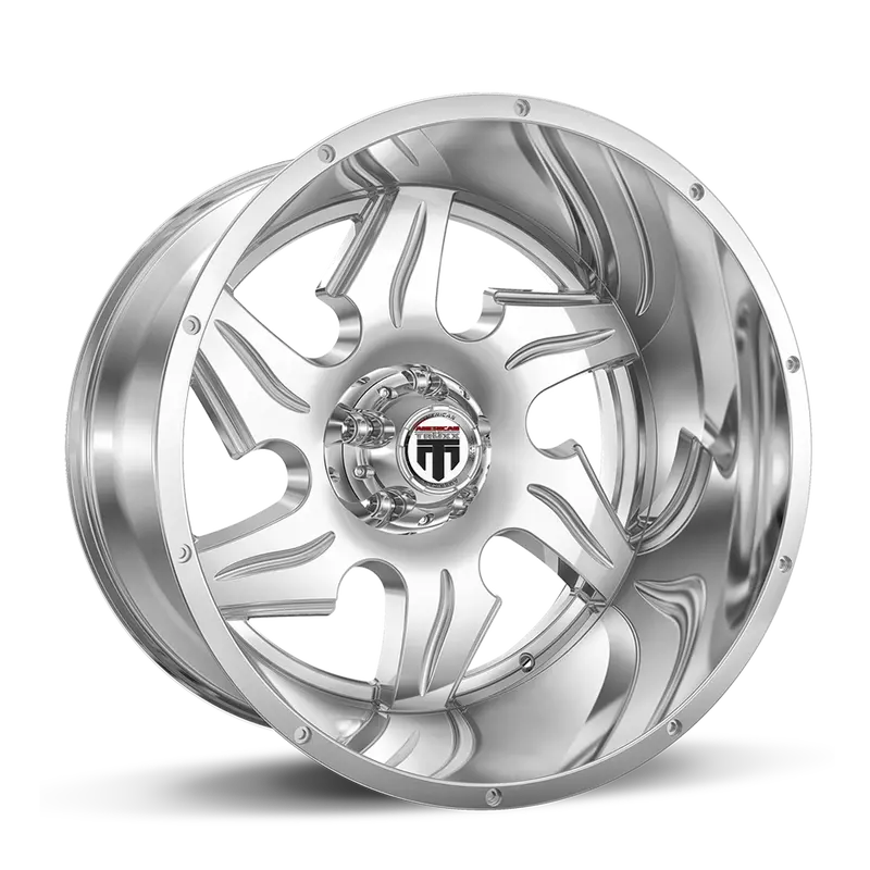 American Truxx At163-2270C-44 At163 Ninja Chrome 20X12 8-170 -44Mm 125.2Mm 1
