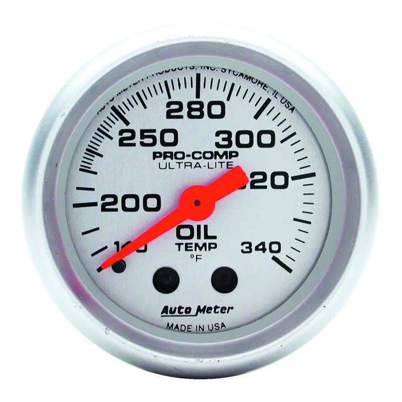 Autometer 4346 Mechanical Oil Temperature Gauge – 2-1/16", Range 140°F To 340°F 1