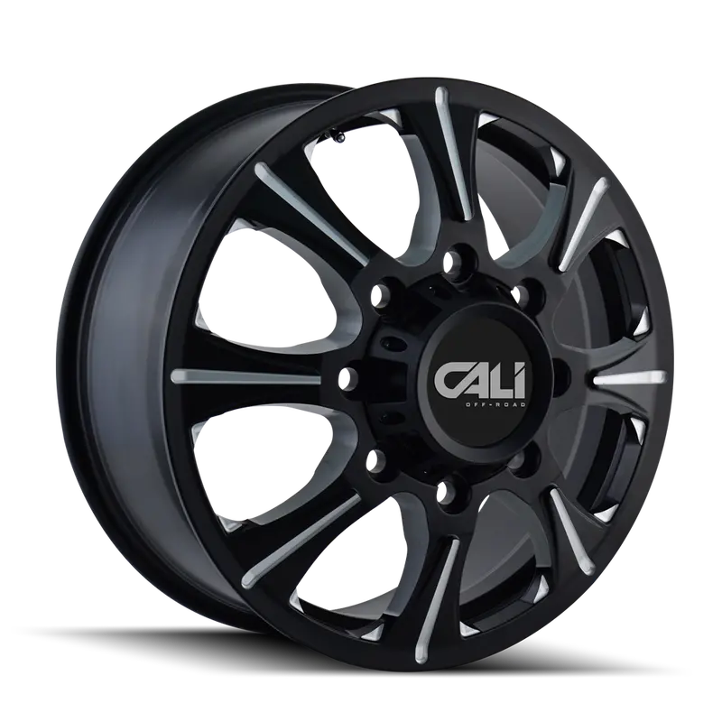 Cali Off-Road Brutal 20X8.25 Black & Milled Front Wheel — 8X165.1Mm, 127Mm Bore, 116.7Mm Offset 1