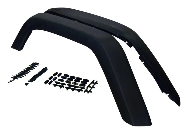 Crown Automotive 5Kfkrr Textured Black Rear Fender Flare Kit – Includes Flares, Retainers & Rivets 1