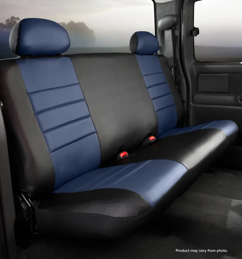 Fia Sl62-71 Leatherlite Seat Cover – Blue And Black Bench Cover Made From Durable Leatherette 1