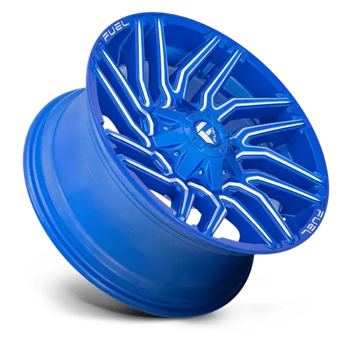 Fuel D774 22X10 Inch Alloy Wheel – 5X4.5/5.0 Bolt Pattern, Blue-Machined Finish, -18Mm Offset 1