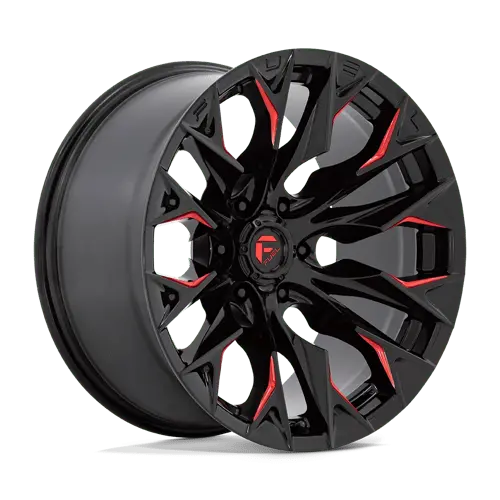 Fuel D82320907550 D823 Alloy Wheel – 20X9", 5X5", Gloss Black Machined Face With Copper Red Lip 1