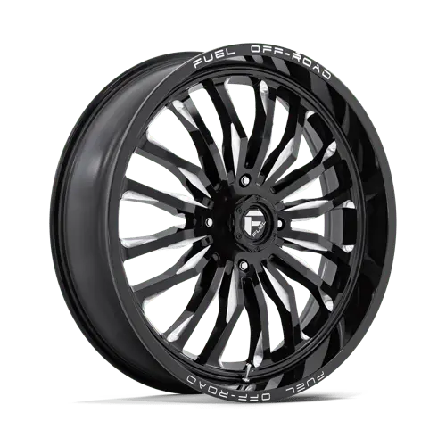 Fuel Utv D8212470A544 Forged Alloy Wheel – 24X7X4X156, Gloss Black Machined Face, 13Mm Offset 1