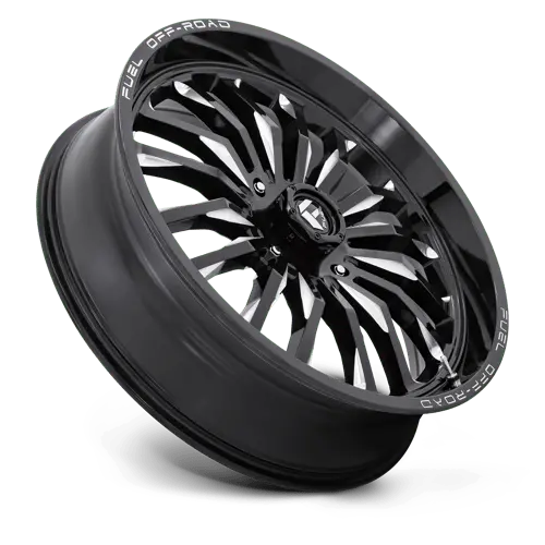Fuel Utv D8212470A544 Forged Alloy Wheel – 24X7X4X156, Gloss Black Machined Face, 13Mm Offset 2