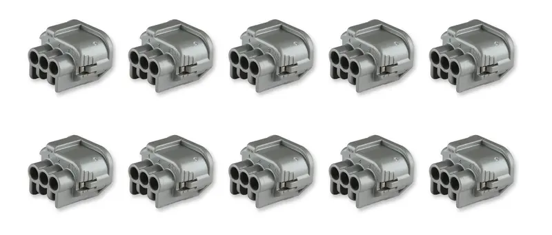 Holley Efi 570-332 Sealed 3-Pin Wiring Connector Pack – Grey, 10-Pack, Designed For Hemi Cam Sensor Integration 1