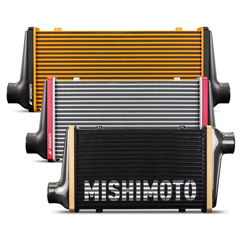 Mishimoto Mmint-Ucf-G4S-C-Gr Intercooler Core – 450Mm Gloss Silver, Offset Design, Gray Anodized V-Band 1