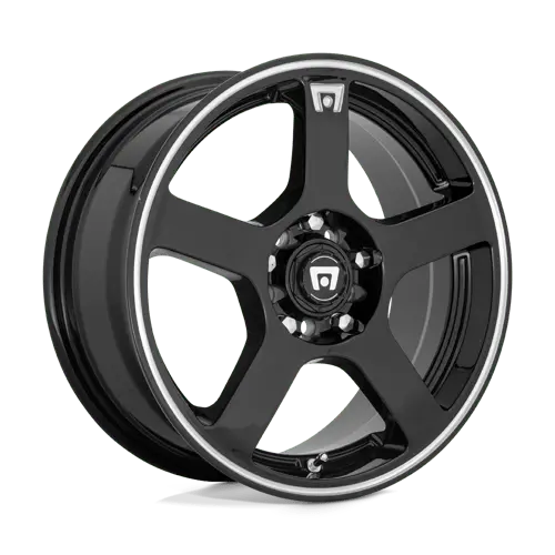 Motegi Mr11667098340 16X7-Inch Alloy Wheel – 4X100Mm Bolt Pattern, Gloss Black Machined Face, +40Mm Offset 1