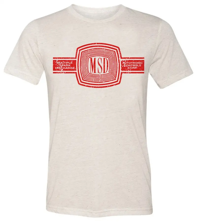 Msd 10167-Smmsd Cream Colored T-Shirt – Red Logo, Small Size 1