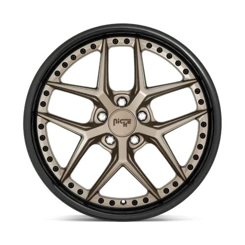 Niche M227 20X9 Inch Wheel – 5X115 Bolt Pattern, Matte Bronze With Brushed Bronze Lip, +18Mm Offset 1