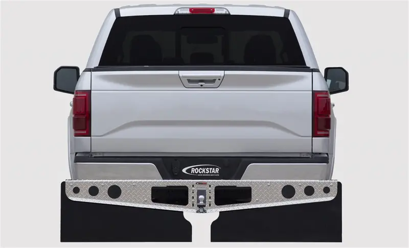 Rockstar Mud Flaps A10201021 Rockstar Xl Hitch Mount Mud Flaps With Aluminum Frame And Stabilizer Plate 1
