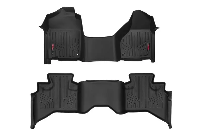 Rough Country M-31312 Heavy-Duty Floor Mats – Front & Rear Set For 2012–2018 Ram 1500 Quad Cab 1