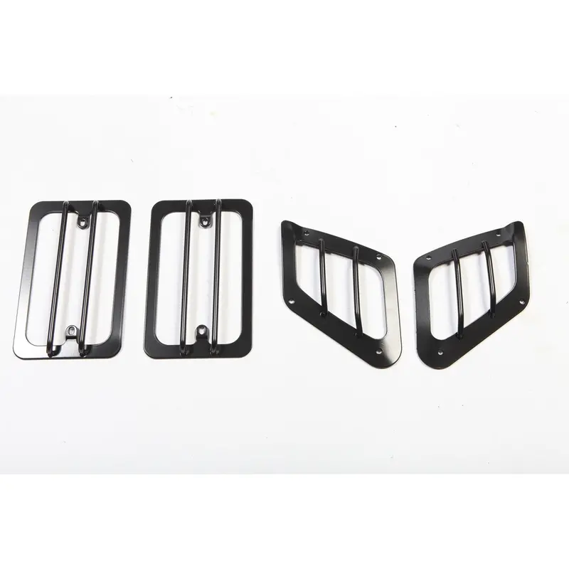 Rugged Ridge 11231.01 – Euro-Style Front Turn Signal & Side Flare Guard Kit (4-Piece, Black) 1