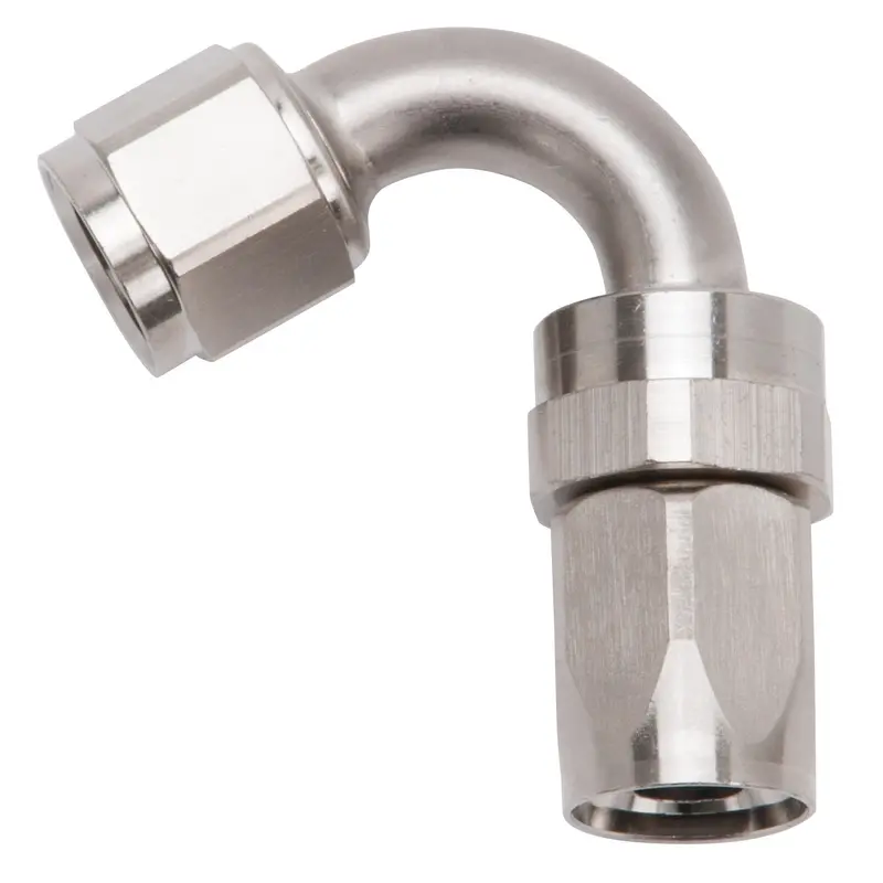 Russell Endura Full-Flow Swivel Hose Fitting – 120° Angle, -08 An, Tight-Bend 0.75" Radius 1