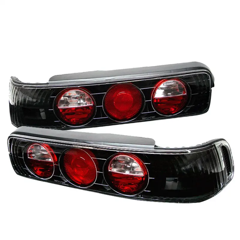 Spyder Auto 5000156 Euro-Style Tail Light Pair With Oem Bulb Compatibility (Black Housing) 1