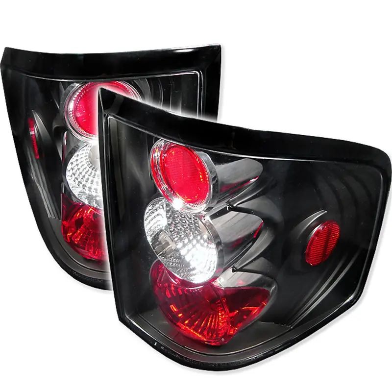 Spyder Auto 5003225 Euro Style Tail Lights; Uses Stock Bulbs; Pair; Black; 1