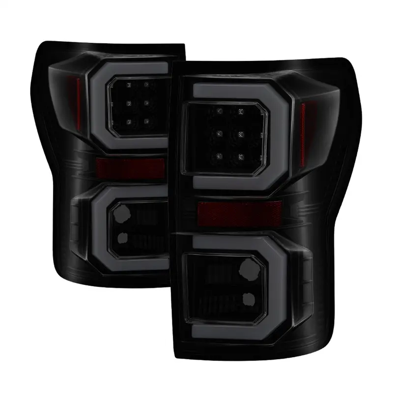 Spyder Auto 5085443 Led Light Bar Tail Lights – V2 Black Smoke Finish With Modern Illuminated Styling 1