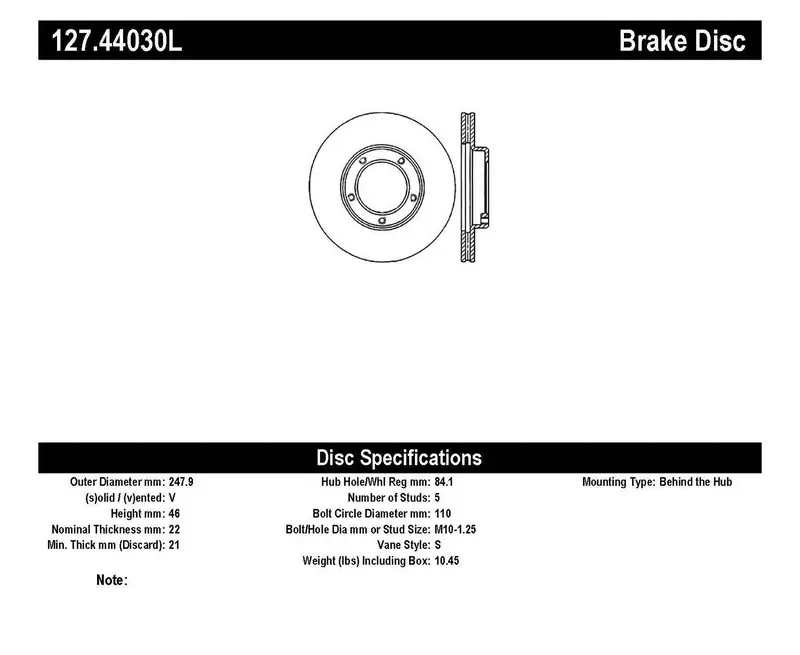 Stoptech Front Left Drilled & Slotted Sport Rotor – High-Strength Cast Iron (127.44030L) 1