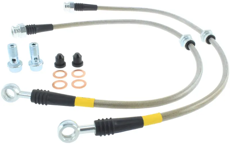 Stoptech Stainless Steel Braided Brake Line Kit – Full Axle Coverage (Model 950.46006) 1