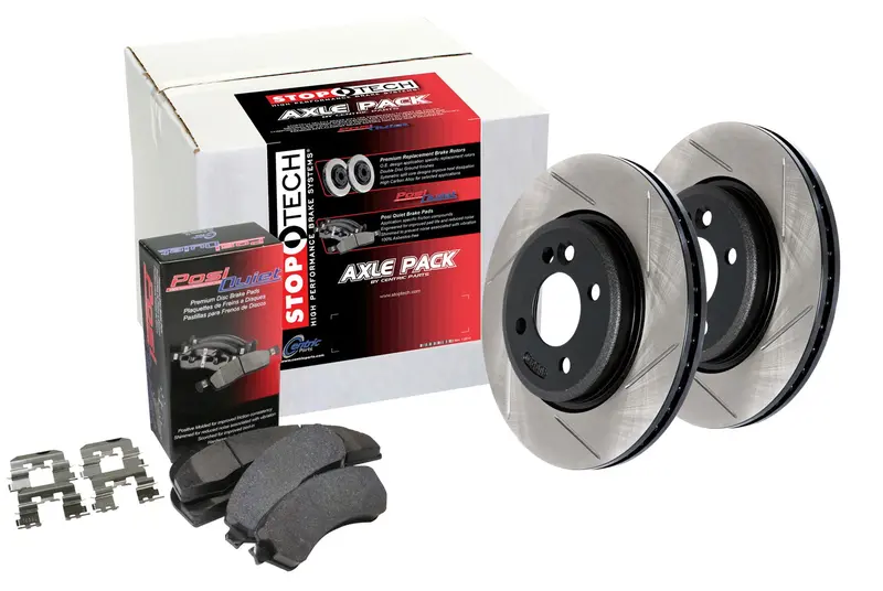 Stoptech Street Axle Pack – Front Slotted Brake Kit For Daily Driving Performance 1
