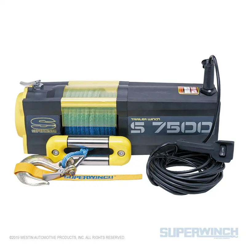 Superwinch S7500Sr 7,500-Lb Synthetic Rope Winch With Remote 1