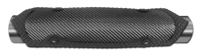 Thermo Tec 11500 Motorcycle Exhaust Heat Shield – 3.75" X 11.75", Black Ricochet Finish With Mounting Clamps 1